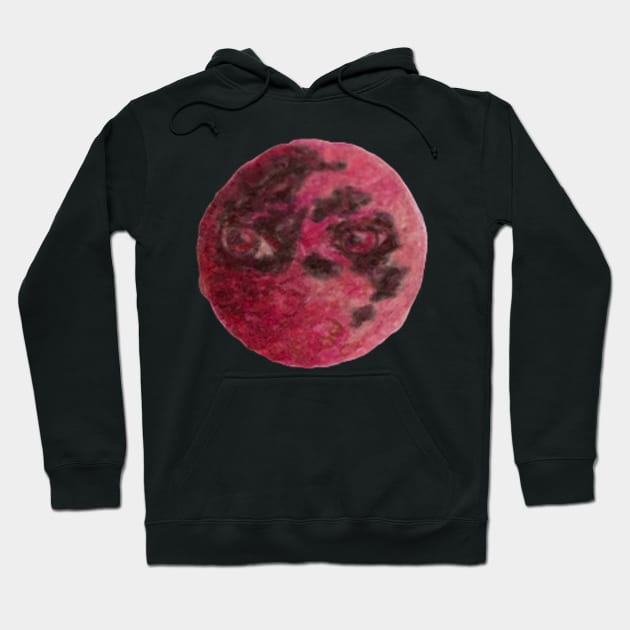 Pink Watchful Moon Hoodie by TranslucentBlue